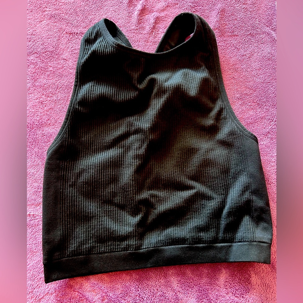 Victoria’s Secret Sports Black Ribbed Tank Top